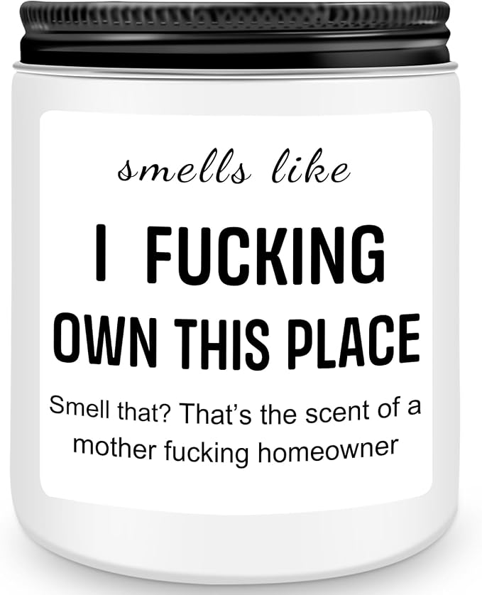 Homsolver House Warming Gifts New Home, Funny Housewarming Gifts for Women, Men, Neighbor, New Homeowner, Apartment, House Warming Party Lavender Candles Decor Gift Ideas