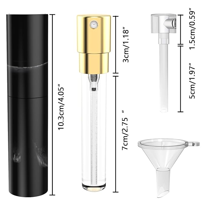 Vitog Travel Refillable Perfume Spray Bottle Atomizer Perfume Spray Mini Travel Bottle Pocket Empty Cologne Dispenser For Women Men