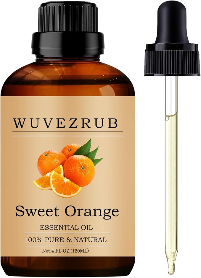 Sweet Orange Essential Oils 120ML, Pure Sweet Orange Essential Oil for Aromatherapy Diffuser - 4 Fl Oz