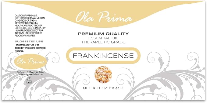 Ola Prima Frankincense Essential Oil 4oz – Frankincense Therapeutic Essential Oil 4 Fluid Ounces