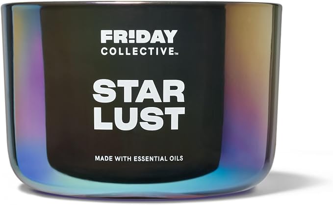 Friday Collective Star Lust Candle Fresh & Clean Scented Made with Essential Oils 3 Wicks 13.5 oz