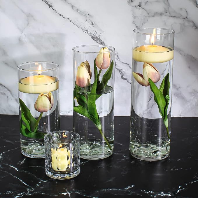 72 Ivory Richland Floating Candles 3"