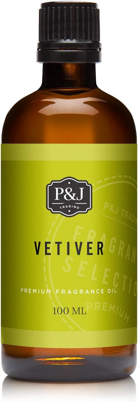 P&J Fragrance Oil - Vetiver 100ml - Candle Scents, Soap Making, Diffuser Oil, Fresh Scents