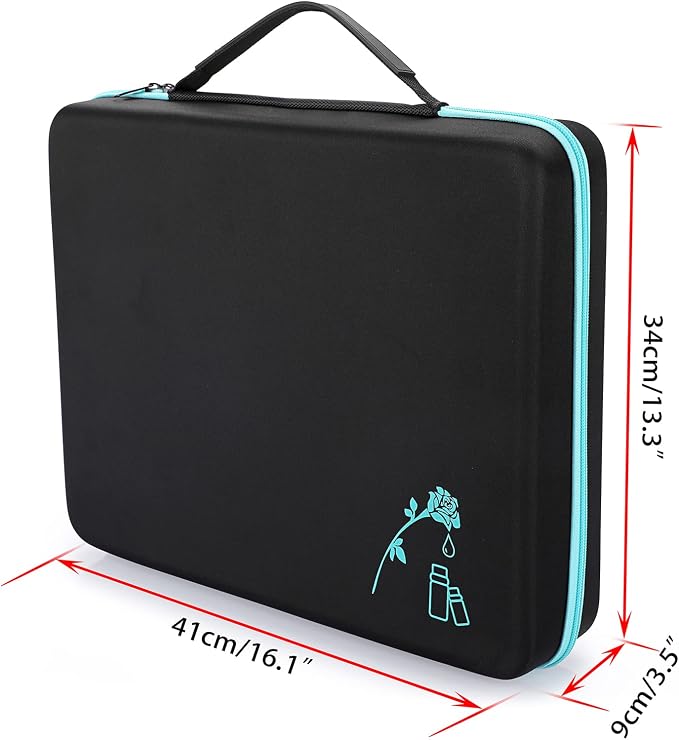 Hipiwe 120 Bottle EVA Essential Oil Storage Carrying Case Hard Shell Exterior Essential Oils Organizer Holder Traveling Bag with Foam Insert, Holds 5ml 10ml 15ml Essential Oils
