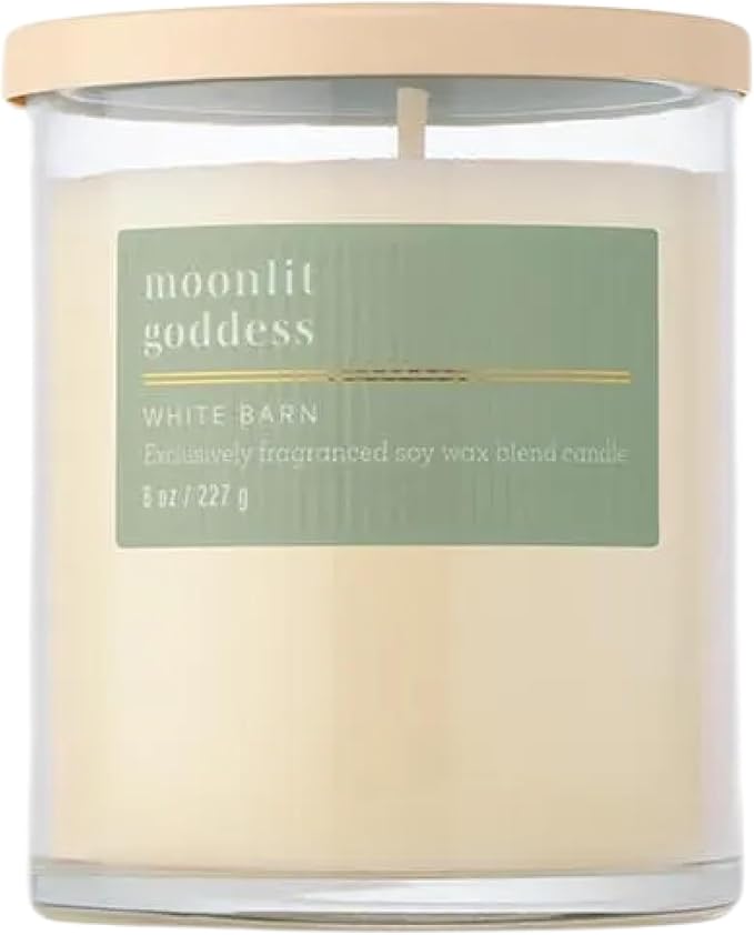 Bath & Body Works Single Wick Candle, Moonlit Goddess Candle, Long-Lasting Burn Up to 45 Hours, Exclusively Fragranced Soy Wax Blend, 8 oz - 1 Pack