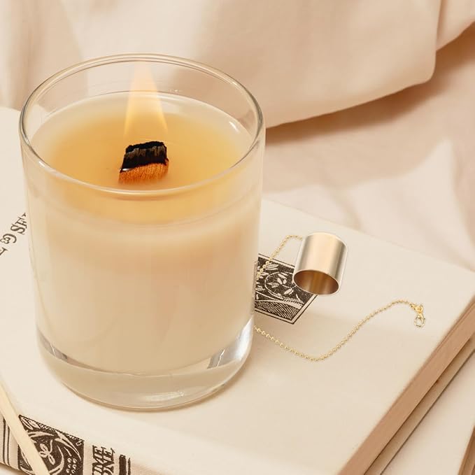 HOMSFOU Brass Candle Snuffer Cap for Scented and Tea Light Candles 9.44 Inch Heat-Resistant Flame Extinguisher Lamp Snuffer Accessory for Flame Out and Home Decor