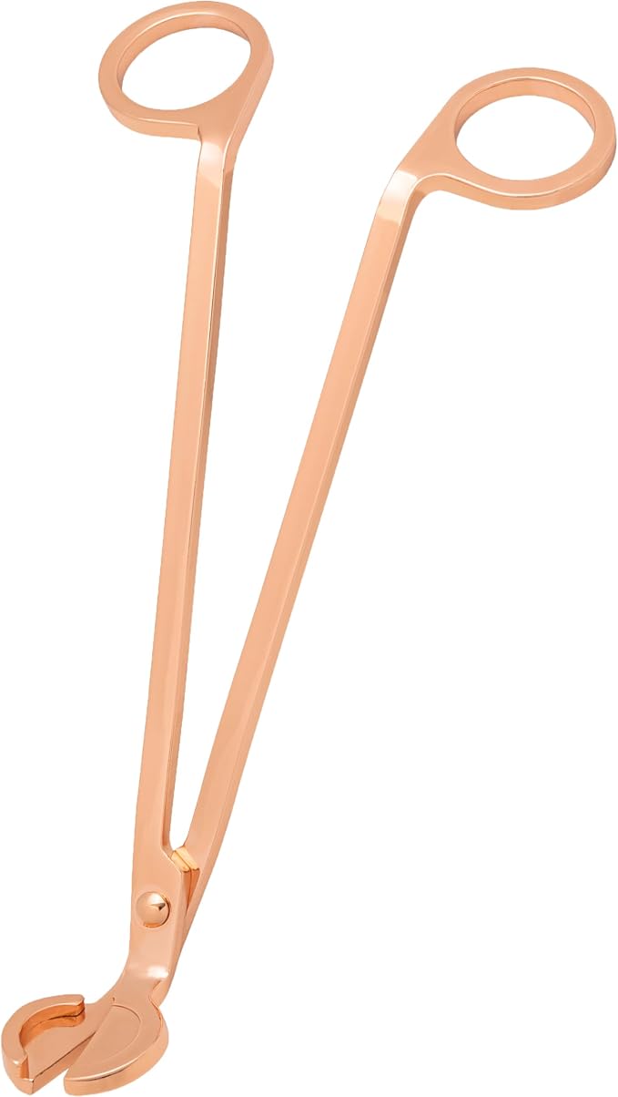 Airy Abode Candle Wick Trimmer, 7 Inch Stainless Steel Wick Cutter for Candles, Cleaner Burn and Less Soot, Rose Gold, 1 Pack