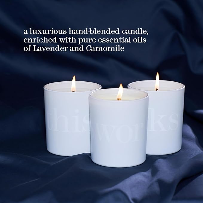 This Works Deep Sleep Candle & Pillow Spray Bundle – Aromatherapy Duo for a Calming Bedtime Ritual