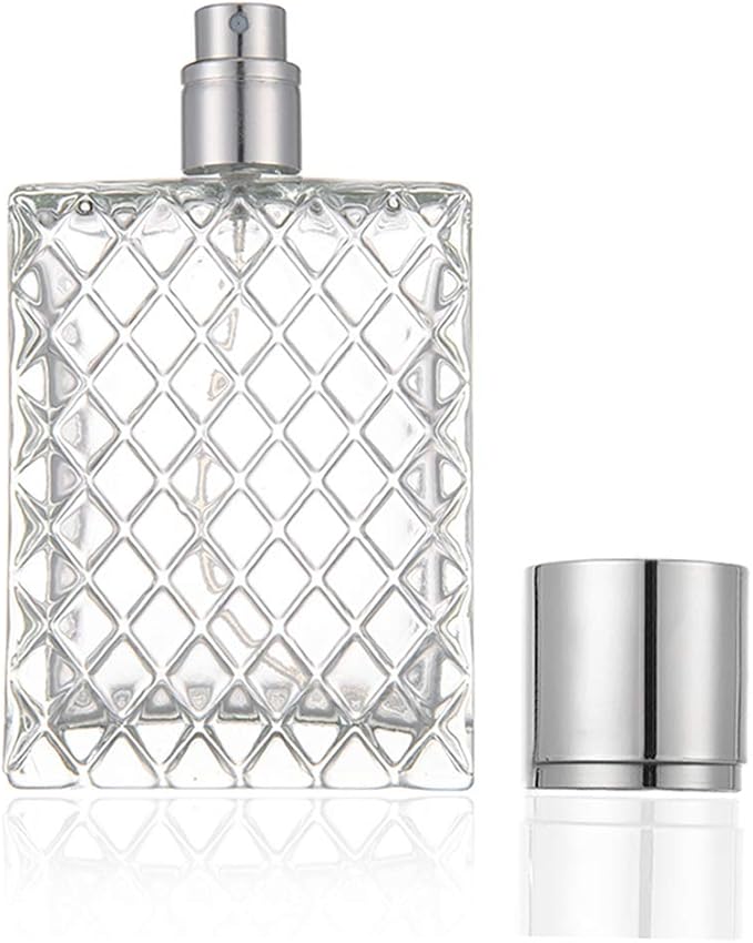 100ml 3.4 oz Refillable Spray Perfume Bottles large cosmetic Fine Mist Atomizer Empty Portabe Clear Glass Essential Oil Container for Travel