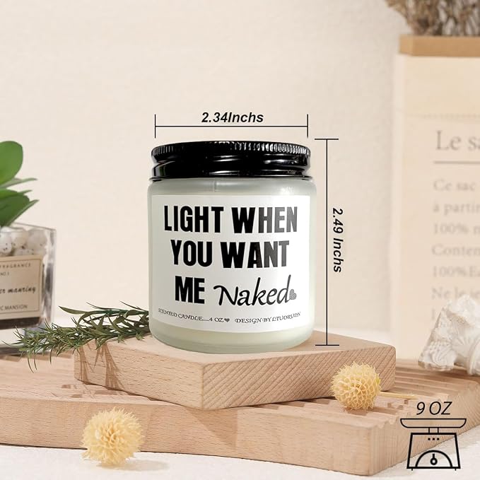 Funny Birthday Candle Gifts for Men Husband Boyfriend from Wife Girlfriend,Valentines Day Gifts Jar Candles for Him-Lavender Scent