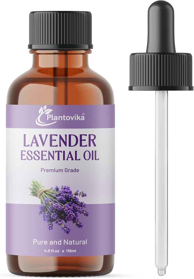 Lavender Essential Oil | 100% Pure and Natural |Premium Grade Essential Oil for Skin, Diffuser, Massage, DIY Candle and Soap Making (4 Fl Oz, Lavender)