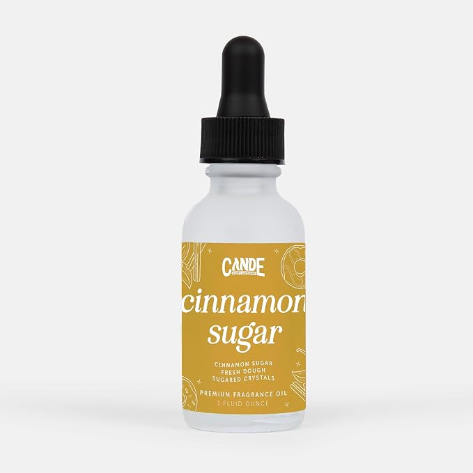CANDECraftCo 1 Fl oz Fragrance Oils for Aromatherapy, Essential Oils for Home Diffusers, DIY Candle and Soap Making, DIY Scented Products (1 oz, Cinnamon Sugar)