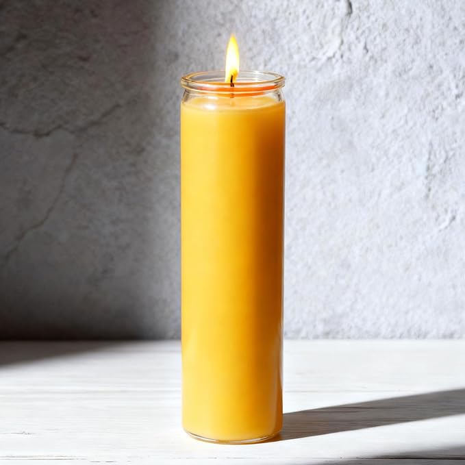 5 Day Beeswax Devotional Prayer Candle - Unscented Vigil Altar Candle for Blessing Memorial&Religious Ceremonies, 90-100 Hours Burning