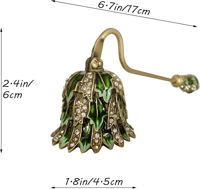 Candle Snuffer, Unique Candle Extinguisher Snuffer, Decorative Candle Extinguisher Metal Candle Tool (Green Leaf)