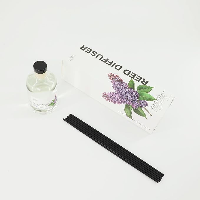 Reed Diffuser Set for Bathroom & Home, Long Lasting Essential Oil Aroma, Glass Bottle Home Fragrance with Sticks, Ideal Gift for Woman