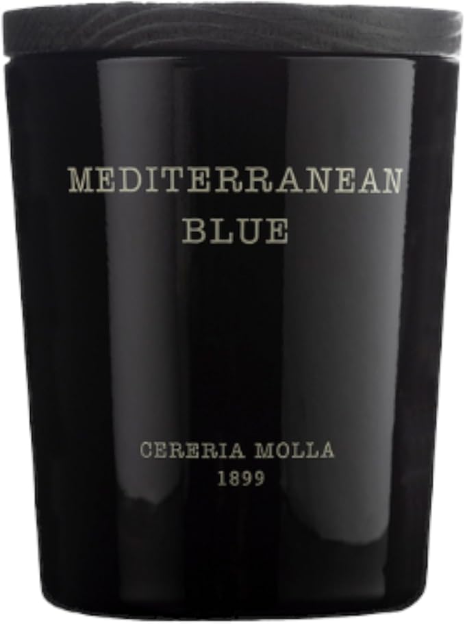 Cereria Molla Scented Candle Travel Size 2.4 oz - Luxury Home Fragrances - Handmade EU (Mediterranean Blue)