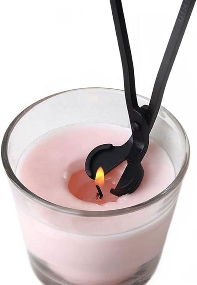 Black Candle Wick Trimmer, Candle Cutter Stainless, Candle Wick Cutter, Steel Wick Clipper Scissor Candle Tool for You to Safely Remove The Cut Wick, controllable The Candle Flame and Cleaner Burn