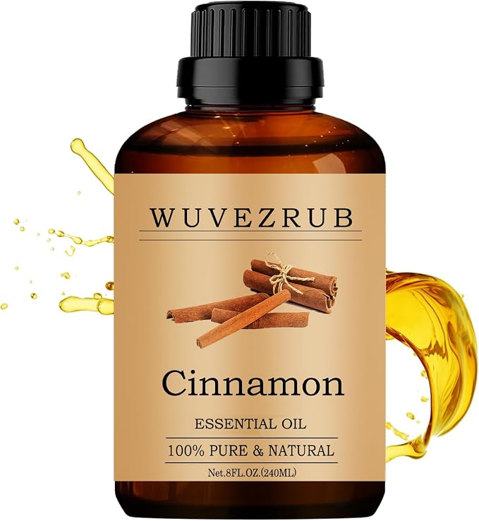Cinnamon Essential Oils 240ML, 100% Pure and Natural Essential Oil for Aromatherapy Diffuser - 8 Fl Oz/Cinnamon