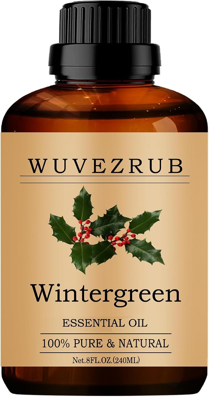 Wintergreen Essential Oils, 240ML Pure and Natural Essential Oil for Aromatherapy Diffuser - Wintergreen /8 Fl Oz