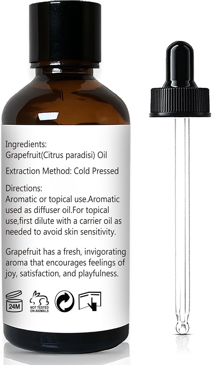 GM Gumili Grapefruit Essential Oil 1 Oz - 100% Pure Grapefruit Oil for Skin, Hair, Diffuser & Cleaning, Natural Citrus Aroma