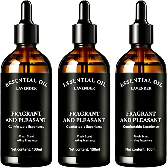 Lavender Fragrance Oil 100ml, Natural Calming Essential Oil for Diffusers, Soothing Aromatherapy Scent for Sleep & Relaxation, Long-Lasting Home Fragrance Oil for Bedroom & Living Room