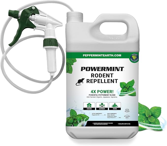 Powermint 1 Gallon Peppermint Oil Rodent Repellent Spray