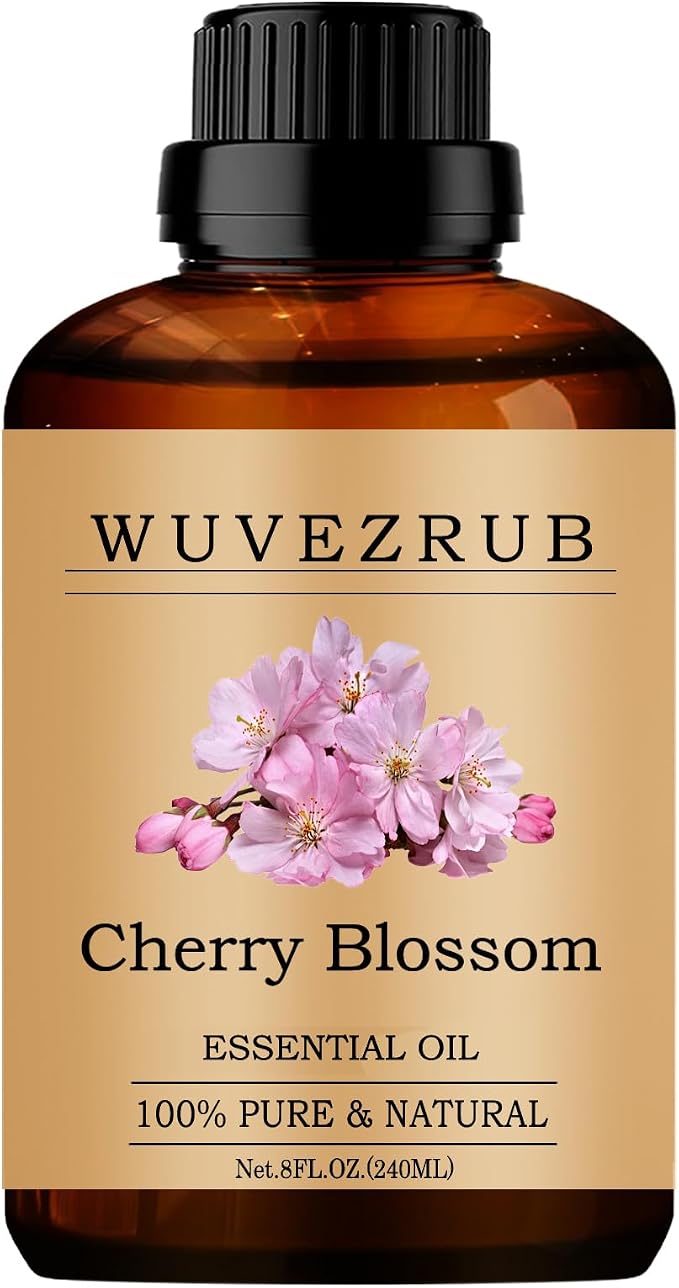 Cherry Blossom Essential Oils, 240ML Pure and Natural Essential Oil for Aromatherapy Diffuser - Cherry Blossom /8 Fl Oz