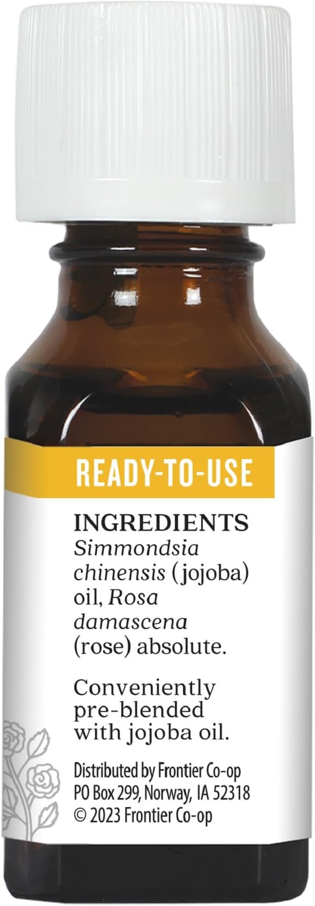 Aura Cacia Rose Absolute Pure essential Oil in Jojoba Oil, 0.5 Ounce.