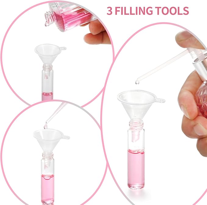 20Pcs 5ml Empty Clear Glass Mist Spray Bottle Refillable Mini Perfume Atomizer Travel Sample Bottle with Golden Aluminized Nozzle Makeup Container for Perfume (5ml Gold Caps)