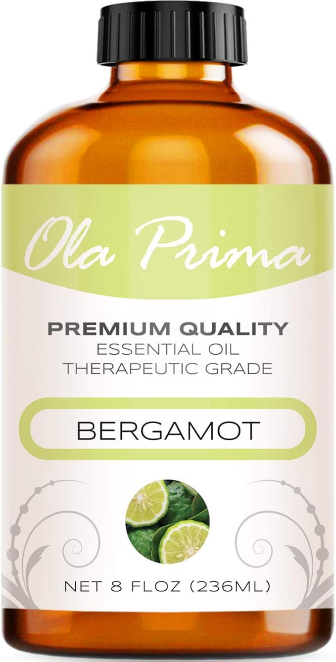 Ola Prima Bergamot Essential Oil for Aromatherapy - 8 Fluid Ounces
