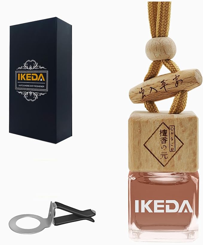 ikeda fragrance Car Air Freshener | Long-Lasting Coffee Aromas | Car Scent Hanging with Vent Clip | Odor Eliminator Deodorizer for Automotive Women Men (Square-Coffee)