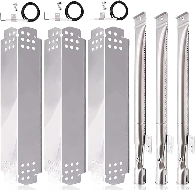 Grill Replacement Parts for Nexgrill 720-0925S, 720-0894F, 720-0864M, 720-0864, 720-0864R and BBQ PRO, Backyard Grill, Expert, Kenmore Grill Parts. Grill Heat Plates Shield, Burner Tubes and Igniters.