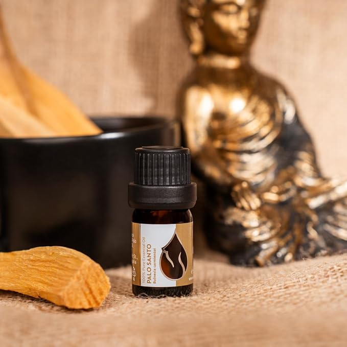 Essences Bulgaria Palo Santo Essential Oil 0.17 Fl Oz 5ml Bulnesia Sarmientoi - 100% Pure Natural Undiluted Therapeutic Grade Aromatherapy for Diffuser Humidifier Candle Making Hair and Beard Growth