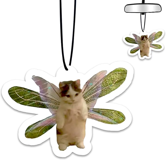 1PCS Car Air Fresheners,Fairy Cat Car Air Fresheners for Cute Mirror Freshener Mirror Scented Hanging Cute Car Accessories Decor Interior Home,Fairy Cat Gifts for Women Men Friends Wife