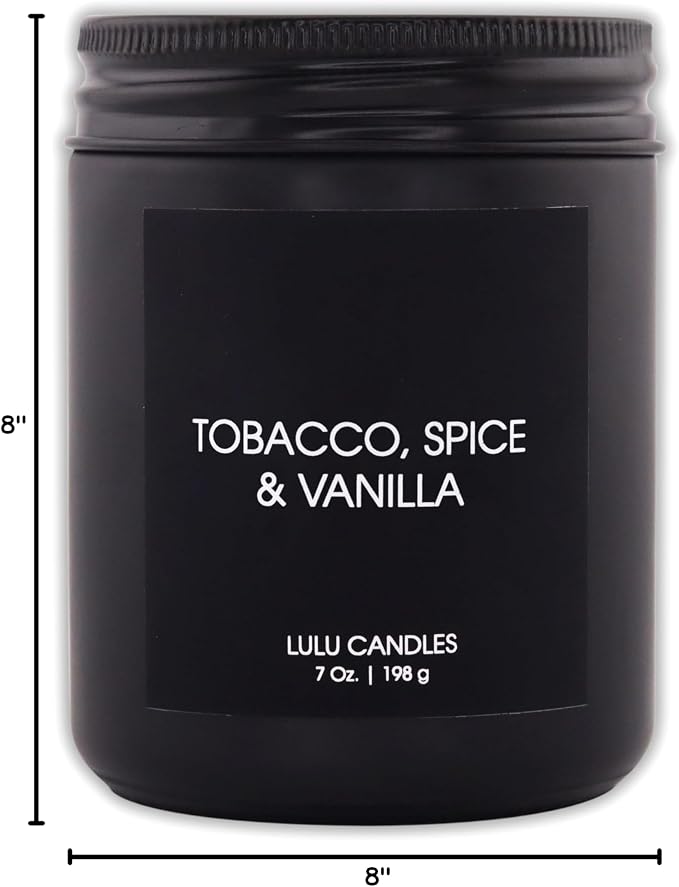 Lulu Candles | 4 Pack Scented Candles Gift Set | Gift Set for Home, Men, and Women | Jasmine, Oud & Sandalwood, Blood Orange & Grapefruit, Tobacco, Spice & Vanilla, and Palo Santo (4PCS - 7 Oz/Each)