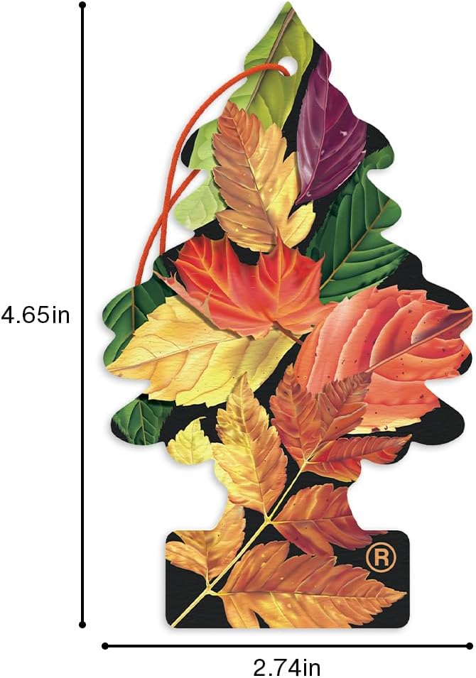 LITTLE TREES Car Air Freshener | Hanging Tree Provides Long Lasting Scent for Auto and Home | Crisp Autumn Air, 24 Air Fresheners