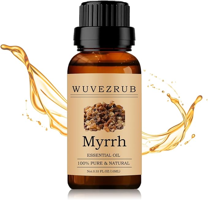 Myrrh Essential Oils 10ML, 100% Pure and Natural Essential Oil for Aromatherapy Diffuser - 0.33 Fl Oz/Myrrh