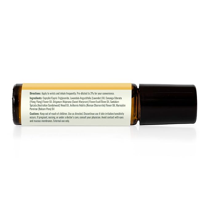 Plant Therapy Worry Free Essential Oil Blend Pre-Diluted Roll-On 10 mL (1/3 oz) 100% Pure, Natural Aromatherapy