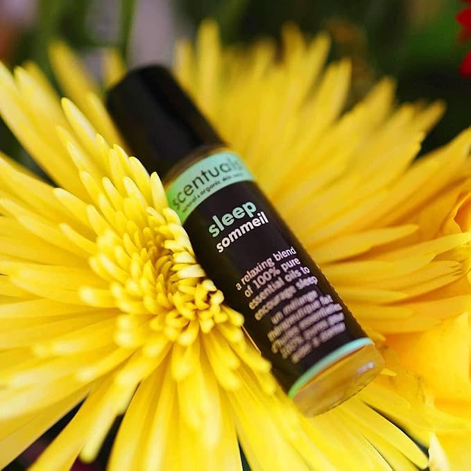 Essential Oil Blend Roll On Sleep: Ylang Ylang, Lavender Oil Jasmin Essential Oils for Relaxation, 100% Pure, Calming Effects & Promotes Relaxation, Aromatherapy, Anti Stress Oil (9 ml | 0.3 oz)