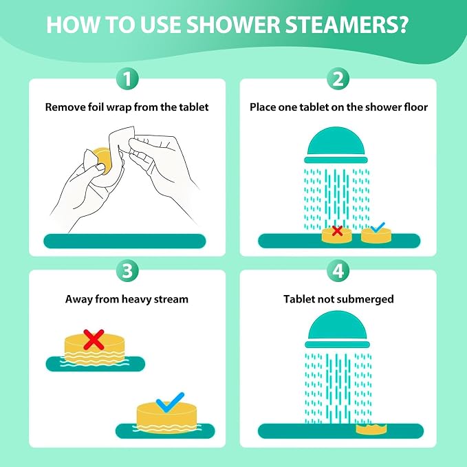 Eucalyptus & Mint Shower Steamers Aromatherapy with Essential Oils - 12 Pack Gifts for Women Men, Eucalyptus for Shower, Nasal Relief, Birthday Mothers Day Gifts for Mom Wife