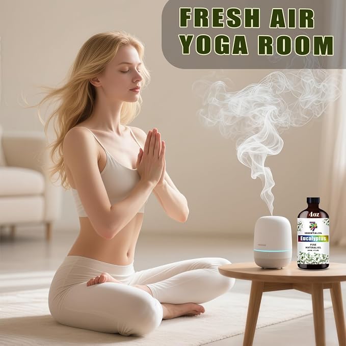 Eucalyptus Essential Oil, Eucalyptus Oils, for Diffuser, Humidifier, Shower, DIY Candles, Soap, Cleaning, Home, Gift, Essential Oil, GV77ZF Eucalyptus Fragrance Oil - 4 fl oz (120 ml)