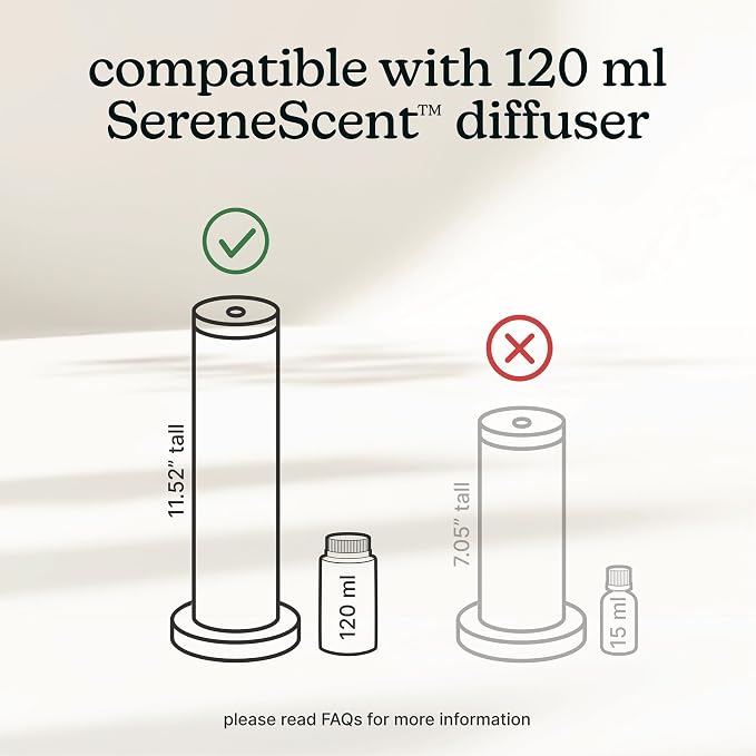 Homedics SereneScent Waterless Diffuser Oil Refill — Fireside (120ml). Clean, Safe & Moody Smoked Woods Fragrance. Compatible with SereneScent Diffusers. Easy Twist Plug & Play.