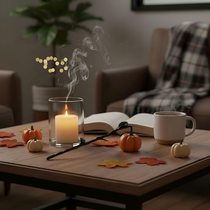AIM & GGKK Orange Pumpkin Candle Snuffer Extinguisher - Long Handle for Safe Flame Out,Decorative Snuffers Accessory for Candle Lovers