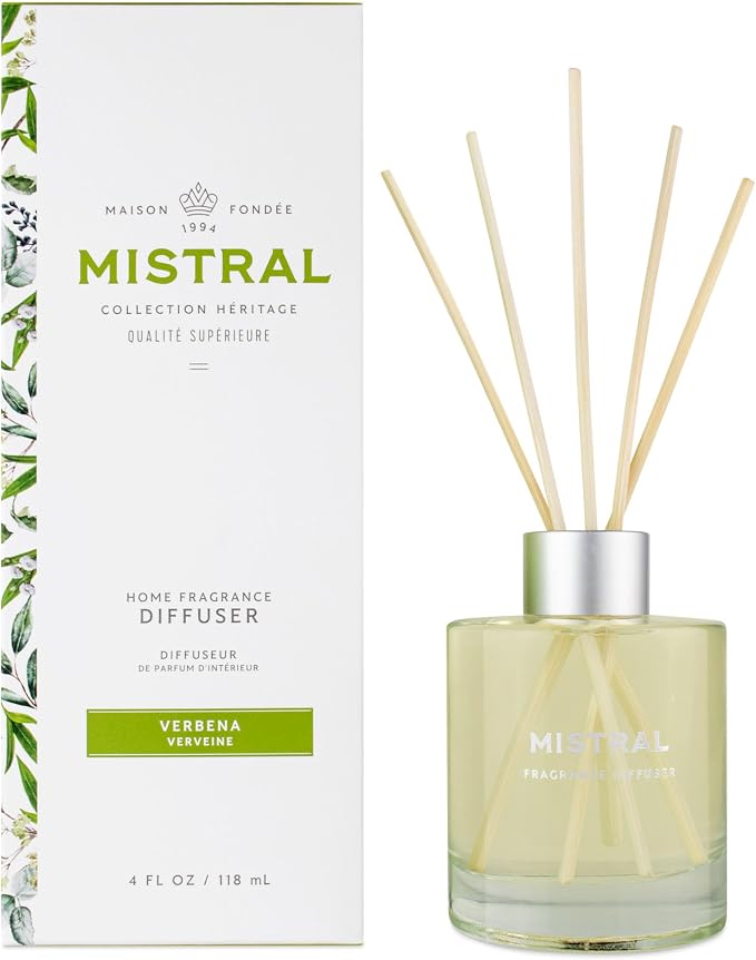 Mistral Heritage Collection Home Fragrance Diffuser, Verbena, 4 Fl Oz