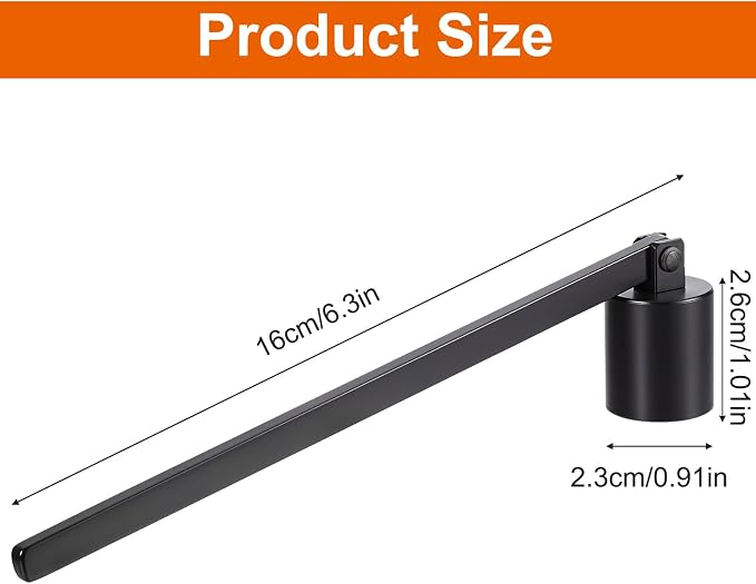 Candle Snuffer, Candle Snuffer with Long Handle, Stainless Steel Flame Snuffers for Putting Out Wick Flame Safely, Candles Extinguisher Tool
