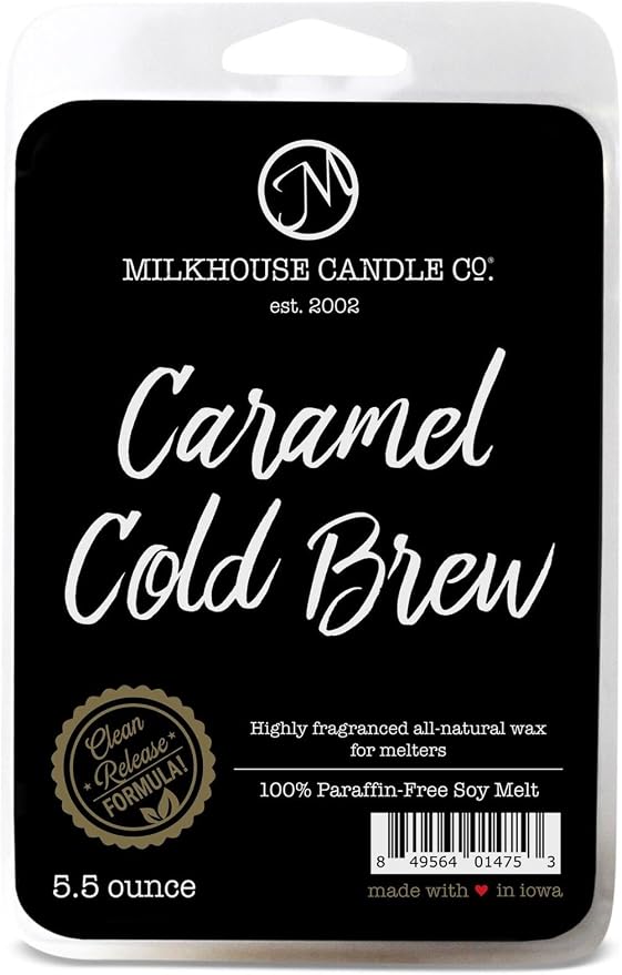 Milkhouse Candle Company Caramel Cold Brew Soy Wax Melts - Cold Brew Coffee | Milk Chocolate | Caramel & Vanilla Scented - 5.5 oz, Hand-Poured, Made in the USA