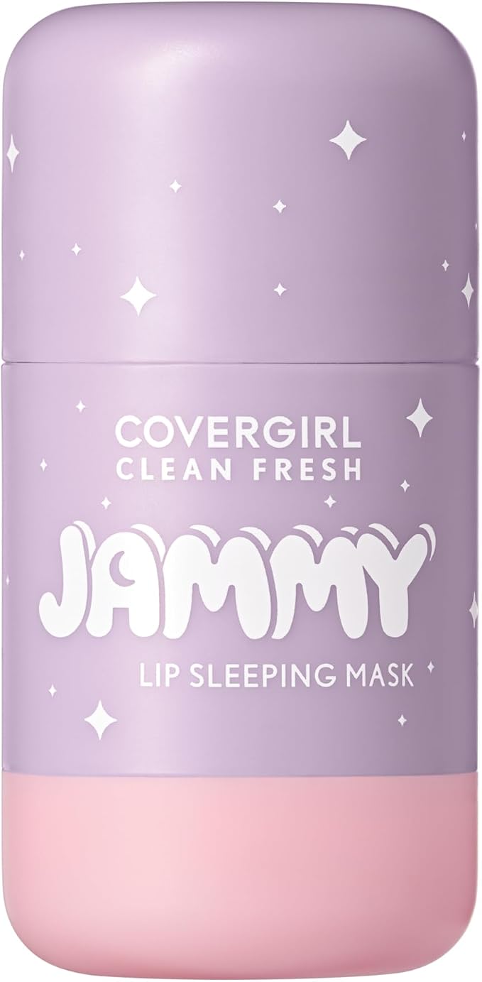 COVERGIRL Clean Fresh Jammy Lip Sleeping Mask, Lavender Scent, with Avocado & Grape Seed Oils, No-Touch Applicator – 10 Whipped Lavender