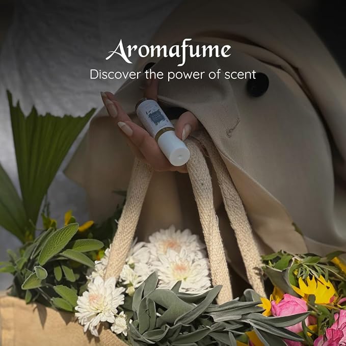 White Sage & Frankincense Essential Oil Roll-On Blend by Aromafume | 10ml/0.33 fl oz | Aromatherapy Oil for Cleansing Negative Energy & Protection | Ethically sourced | Sage Oil for Smokeless Smudging
