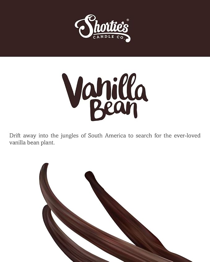Shortie's Candle Company Vanilla Bean Premium Wax Melts - 3 Oz., Strong & Long Lasting, Non-Toxic - Made with Essential & Natural Oils - Formula 117