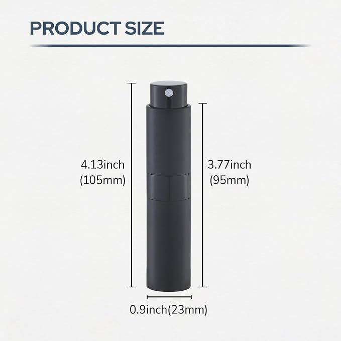 Fusupak Perfume Atomizer Travel Bottle Refillable: Cologne Sprayer Portable for Men - Mini Spray Empty for Refill - 8ml Small Size Brown